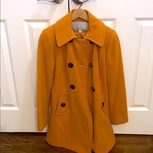 Jessica Simpson orange wool dress coat